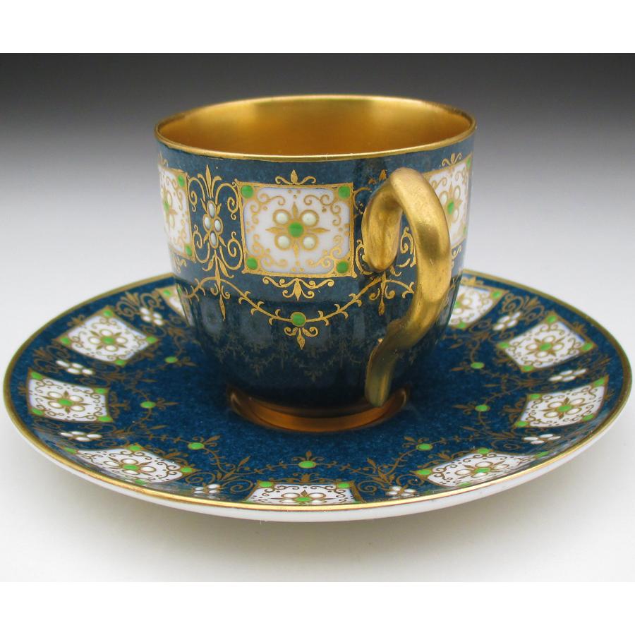 ROYAL WORCESTER ロイヤルウースター 藍地金彩ジュール カップ ROYAL WORCESTER ロイヤルウースター 藍地金彩ジュール カップ