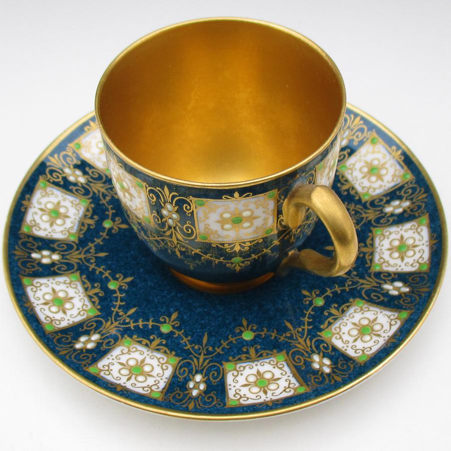 ROYAL WORCESTER ロイヤルウースター 藍地金彩ジュール カップ ROYAL WORCESTER ロイヤルウースター 藍地金彩ジュール カップ