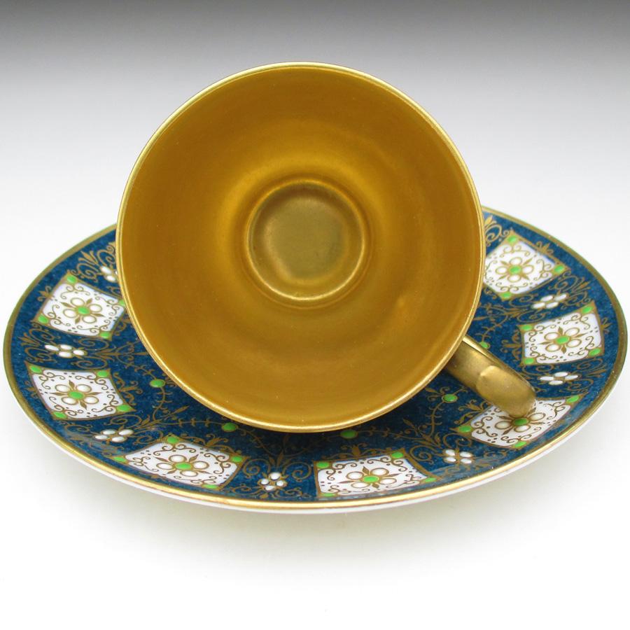 ROYAL WORCESTER ロイヤルウースター 藍地金彩ジュール カップ ROYAL WORCESTER ロイヤルウースター 藍地金彩ジュール カップ