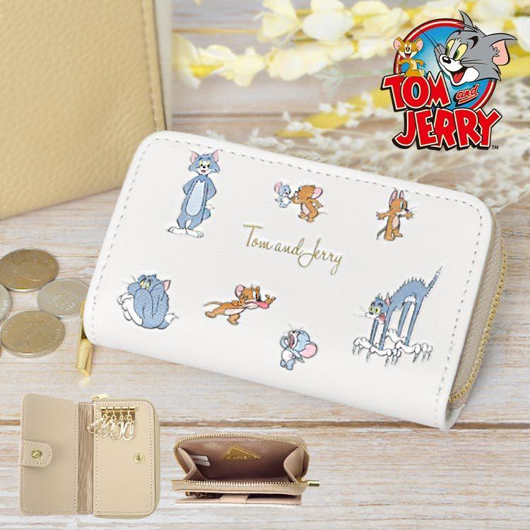 キーケース レディース トムとジェリー キーケース 小銭入れ 合皮 おしゃれ かわいい 白 ベージュ 女性 シンプル キャラクター 鍵入れ カード コインケース 大人 Adc F Tis 通販 Yahoo ショッピング
