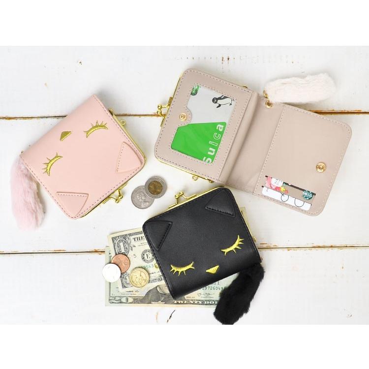 財布 二つ折り レディース おすましプーちゃん キャラクター 大容量 ミニ財布 かわいい 猫 ネコ 女の子 おしゃれ カードケース がま口 Adc P Tis 通販 Yahoo ショッピング