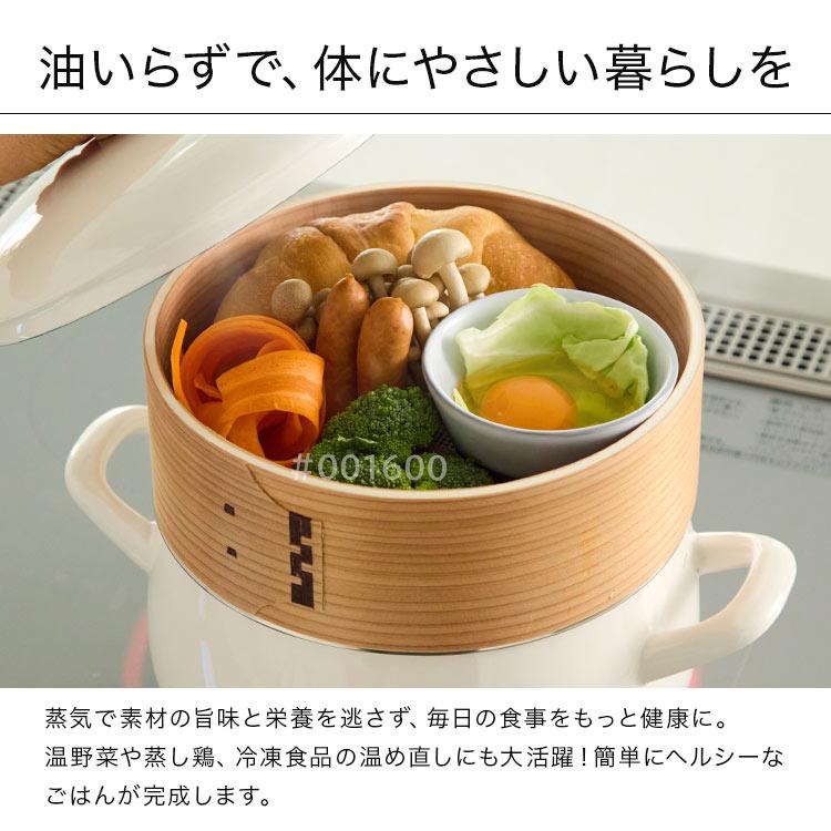 富士ホーロー せいろ蒸し器 鍋付き 20cm せいろ付きホーロー鍋 1段