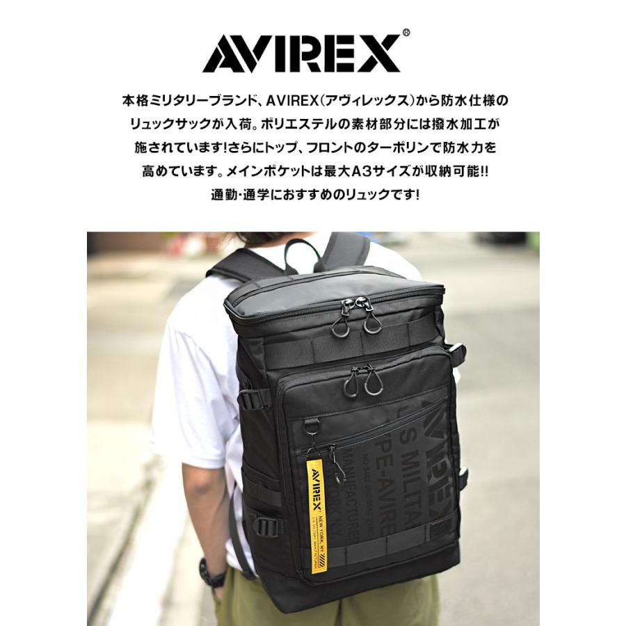 AVIREX（アヴィレックス） リュック 大容量 ボックス型 アビレックス