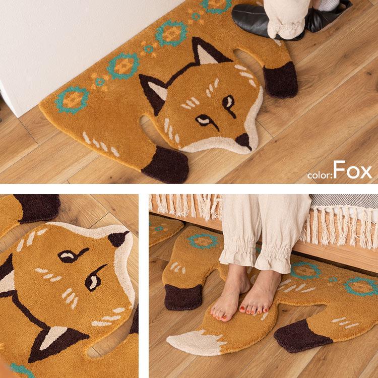 東谷 ラグマット 小さい 動物 60×90cm 玄関マット チベタンタイガー