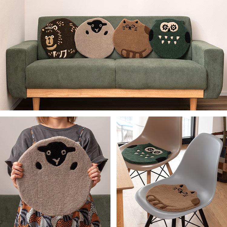 東谷 クッション チェア 座布団 椅子用 チェアパッド 40×40cm かわいい