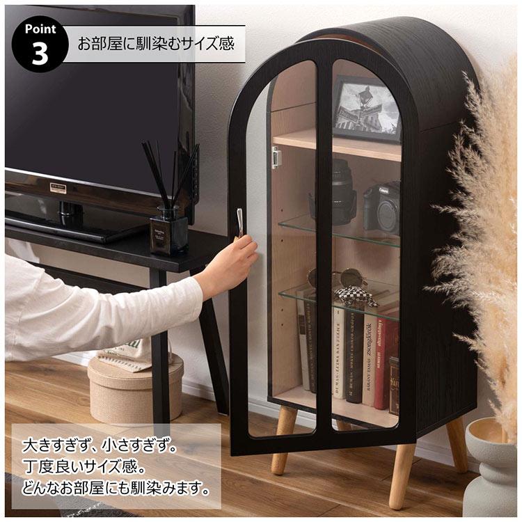 4段 コレクションシェルフ 東谷　コレクションシェルフ4段 背面ミラー グッズ 棚 推し活 ガラス ケース 棚・シェルフ・ラック