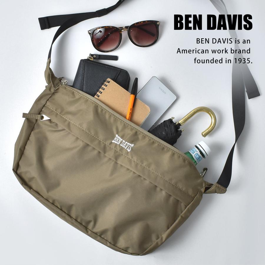 BEN DAVIS ショルダーバッグ レディース メンズ 斜めがけ 大人 軽量 ナイロン 横型 スリム ペットボトル収納可 ベンデイビス | BEN DAVIS | 03