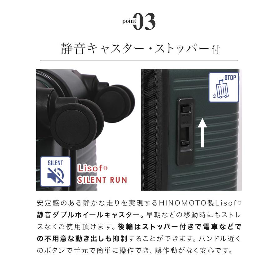 キャリーケース 7泊8日 8泊100l以上 リットル bermas 60298 スーツケース バーマス 海外 国内 旅行 フロントオープン USBポート 静音 軽量_8