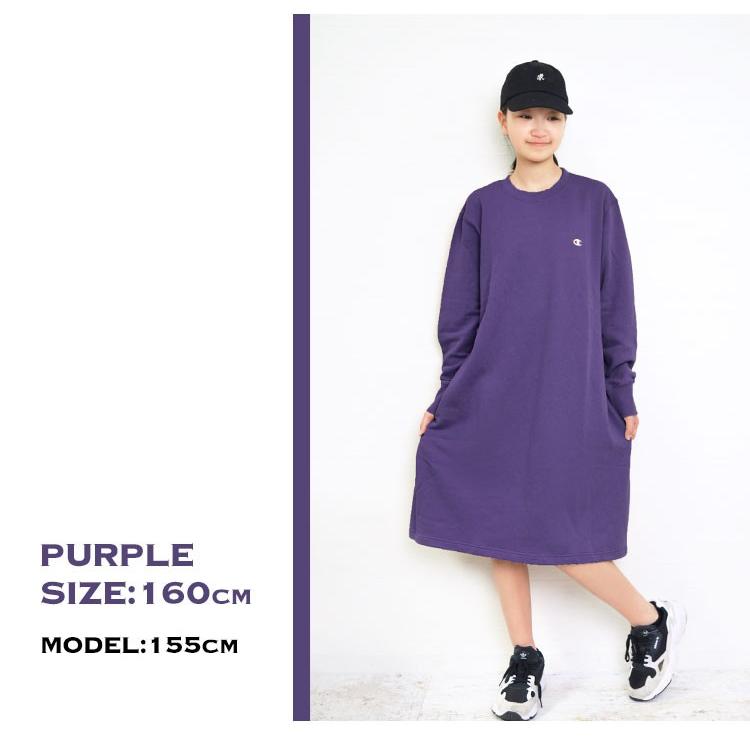 ワンピース ジュニア 綿100 チャンピオン Champion 子供 ワンピース かわいい 160cm 150cm 高学年 中学生 カジュアル ブランド ロゴ 長袖 キッズ Champ Cs6406 Tis 通販 Yahoo ショッピング