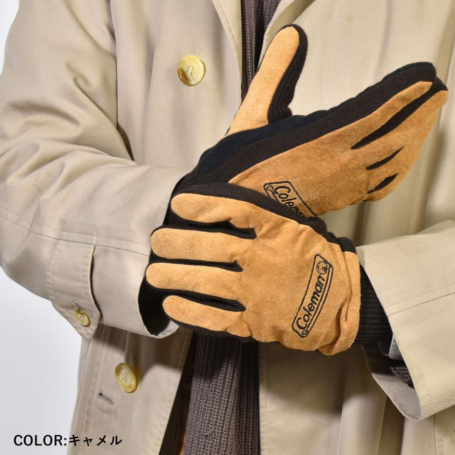 Coleman（コールマン） 手袋 メンズ 革 防寒 レザー アウトドア