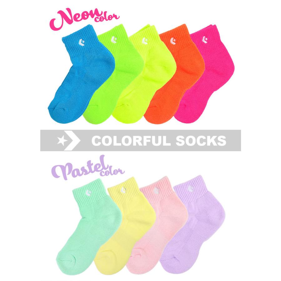 完成品 ソックス 靴下 Converse コンバース キッズ レディース 派手 カラフル スポーツ ショート クルー バスケットボール スニーカー Aynaelda Com