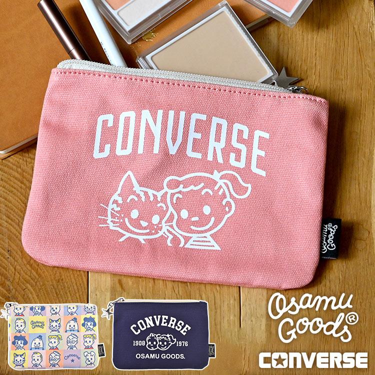 コスメ大好き様♥️リクエストオーダーページ⑤両面パネルフラットポーチ CONVERSE（コンバース） ポーチ オサムグッズ フラットポーチ CONVERSE