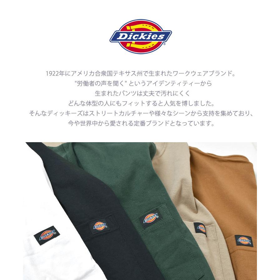 Tシャツ dickies ディッキーズ 半袖 カットソー ブランド メンズ レディース WS450 胸ポケット 黒 白 緑 茶色 厚手 クルーネック シンプル 大きめ 鞄｜tis｜03