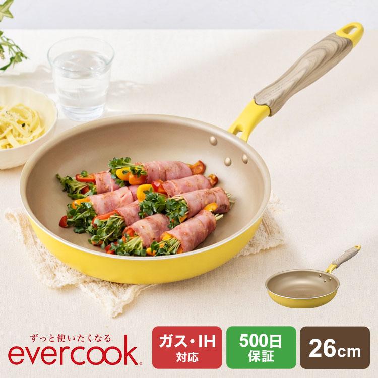 evercook エバークック フライパン 26cm IH ガス火 ドウシシャ