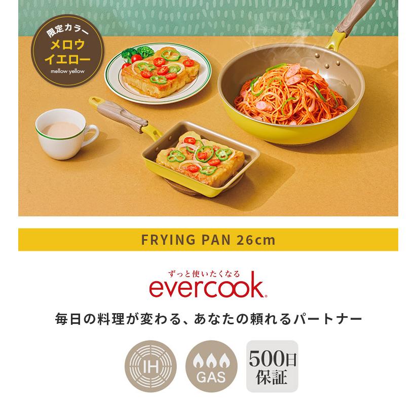 evercook エバークック フライパン 26cm IH ガス火 ドウシシャ