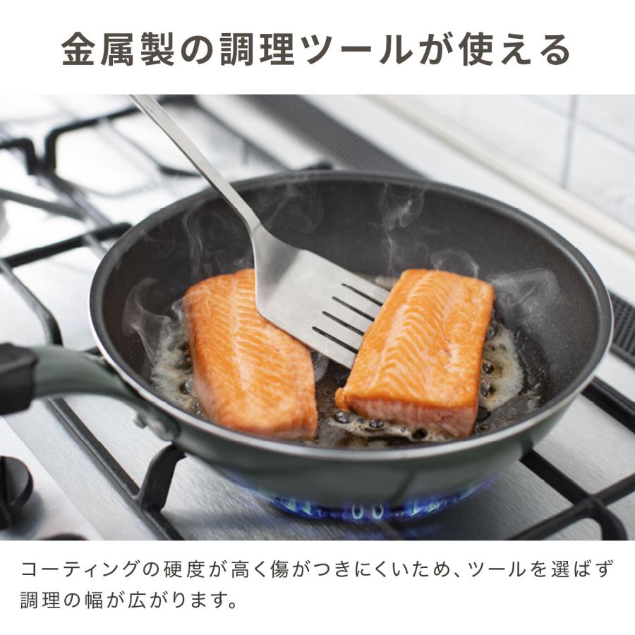 f553-23 ELESKI CORE エレスキコア 自動電気フライパン 未使用 evercook GREEN フライパン 26cm IH ガス 軽い 浅型 LOW PFAS エバー