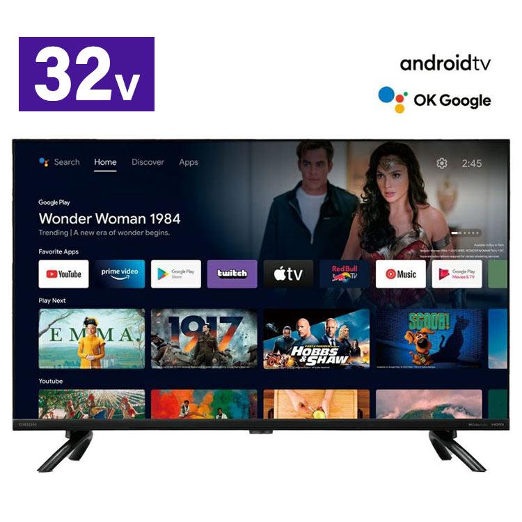 チューナーレステレビ 32V型 スマートテレビ AndroidTV搭載 チューナー  