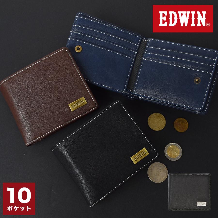 財布 EDWIN（エドウィン） 二つ折り財布 メンズ 22269323 ブランド 小銭入れ