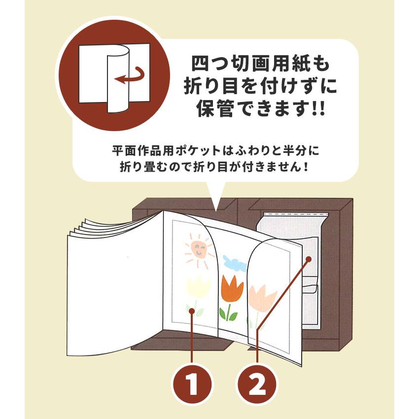 ナカバヤシ 作品収納ケース ボックス ケース 作品ファイル A3 四つ切