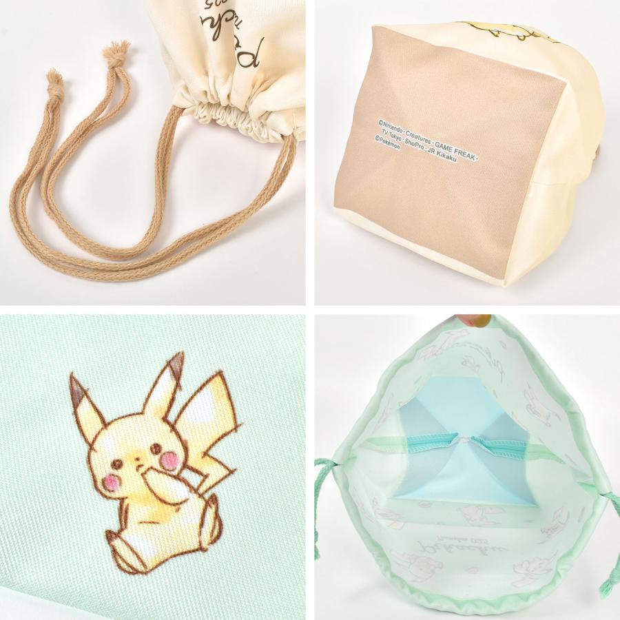Pokemon（ポケモン） 弁当袋 巾着 マチ付き ランチ巾着 男の子 女の子