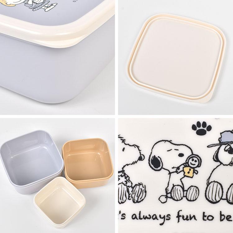 SNOOPY（スヌーピー） 弁当箱 3個セット シール容器 ランチボックス