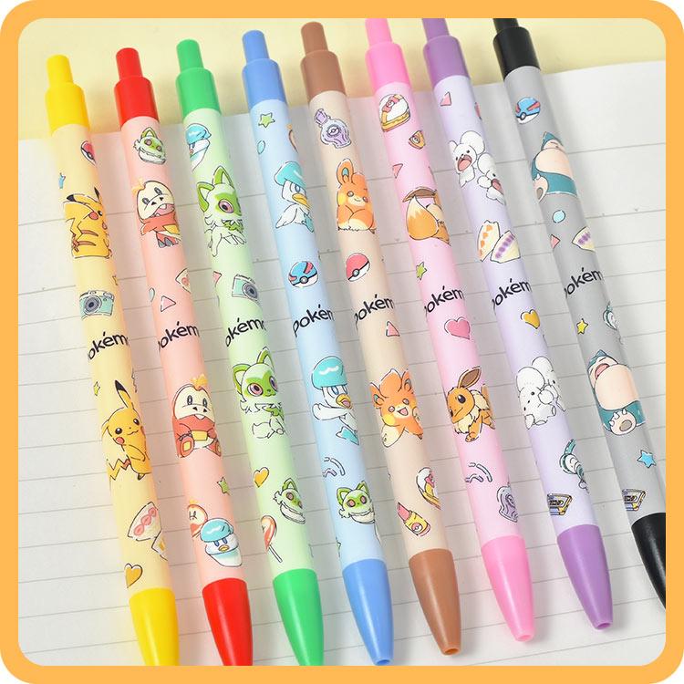 ポケモン キャラクターボールペン セット Pokemon ポケモン カラーペン セット 8色 0.38mm 子供