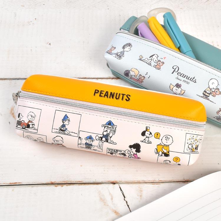SNOOPY（スヌーピー） ペンケース 2ルーム ペンポーチ 筆箱 2層 大容量