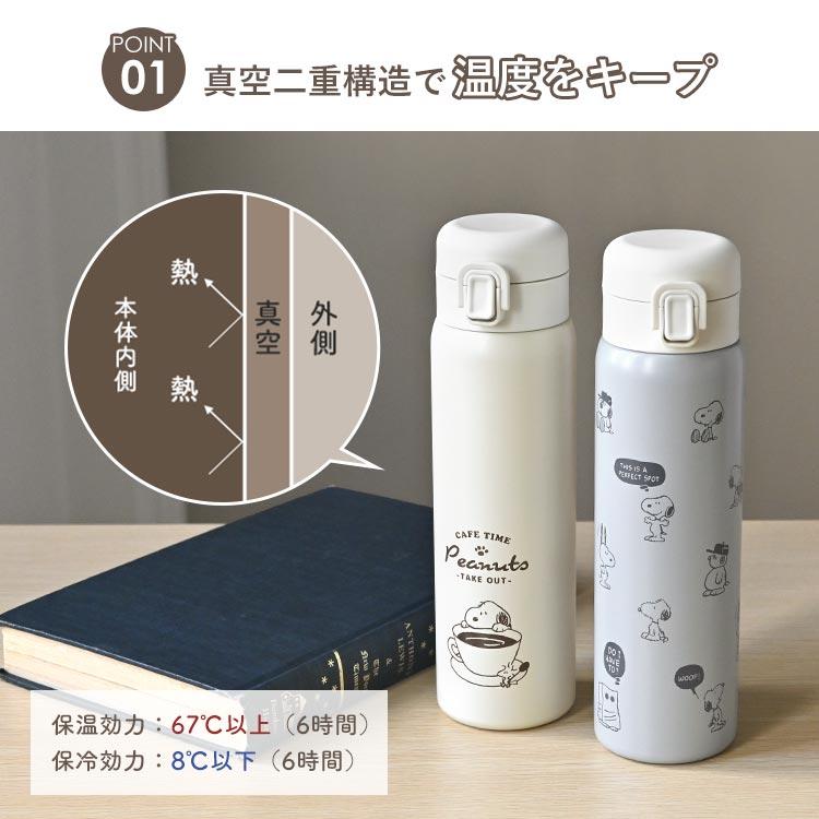 SNOOPY（スヌーピー） 水筒 ステンレスボトル 保温 保冷 直飲み 480ml