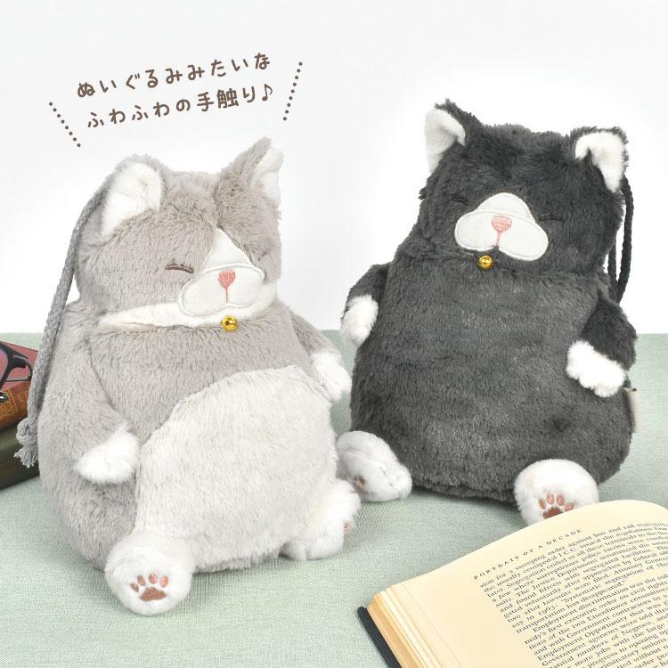 LivHeart（りぶはあと） ねこ肯定感 巾着 ぬいぐるみ巾着 猫 ねこ