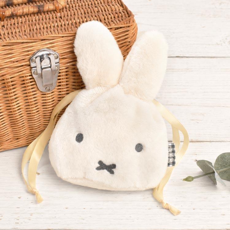 巾着 ミッフィー miffy ぬいぐるみ巾着 巾着袋 まんまる巾着 フェイス