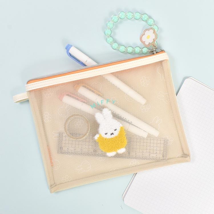 Miffy（ミッフィー） ポーチ メッシュポーチ 小物入れ フラットポーチ