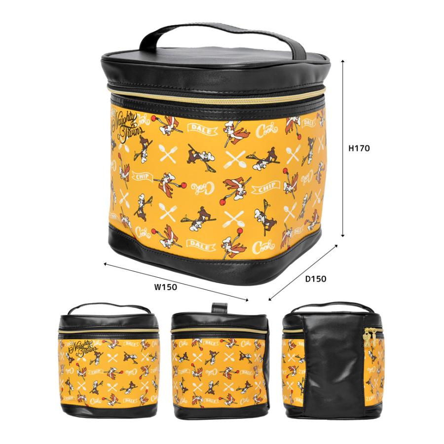 バニティポーチ チップ デール ディズニー Disney オレンジ イエロー メイクポーチ 化粧ポーチ キャラクター 合皮 かわいい コスメ 収納 女性 女の子 Mari Sdst 0108 Tis 通販 Yahoo ショッピング