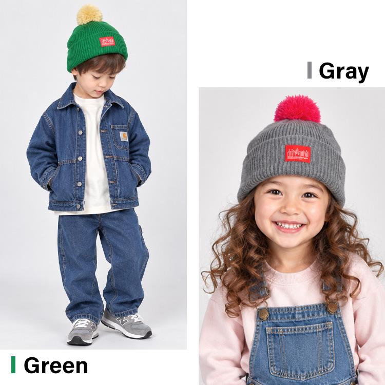 キッズ ニット帽 Manhattan Portage マンハッタンポーテージ MP234 厚手 ポンポンつき 女の子 男の子 子供 帽子 | Manhattan Portage | 02