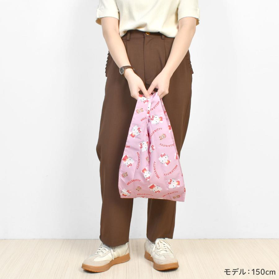 サンリオ エコバッグ 折り畳み ポーチ付き ハローキティ クロミ マイメロディ シナモロール ポムポムプリン ぬいぐるみ キーホルダー | sanrio | 12