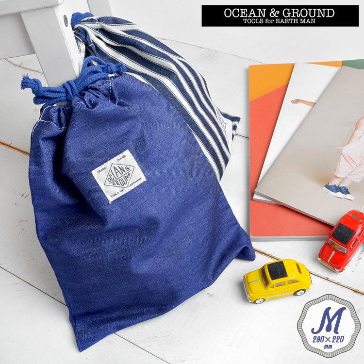 巾着袋 デニム Ocean Ground オーシャンアンドグラウンド Mサイズ おしゃれ かわいい ブランド 体操着入れ シューズバッグ Neb Tis 通販 Yahoo ショッピング