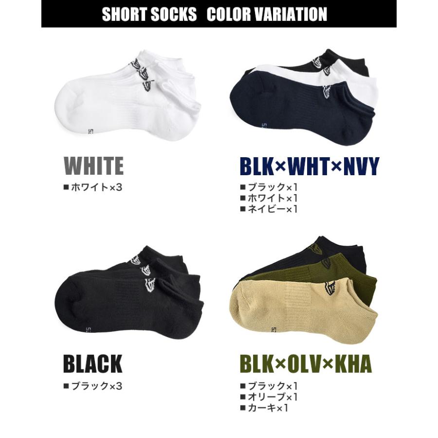 NEW ERA（ニューエラ） 靴下 くるぶし丈 ショートソックス 3足セット