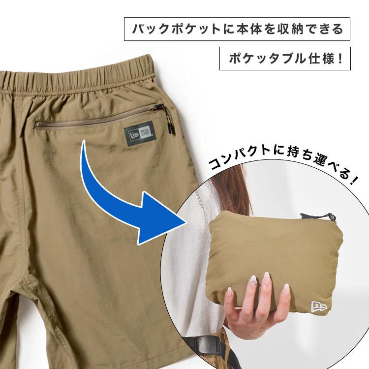 カーキ ショートパンツ バックポケット付き NEW ERA（ニューエラ） ショートパンツ メンズ レディース 撥水