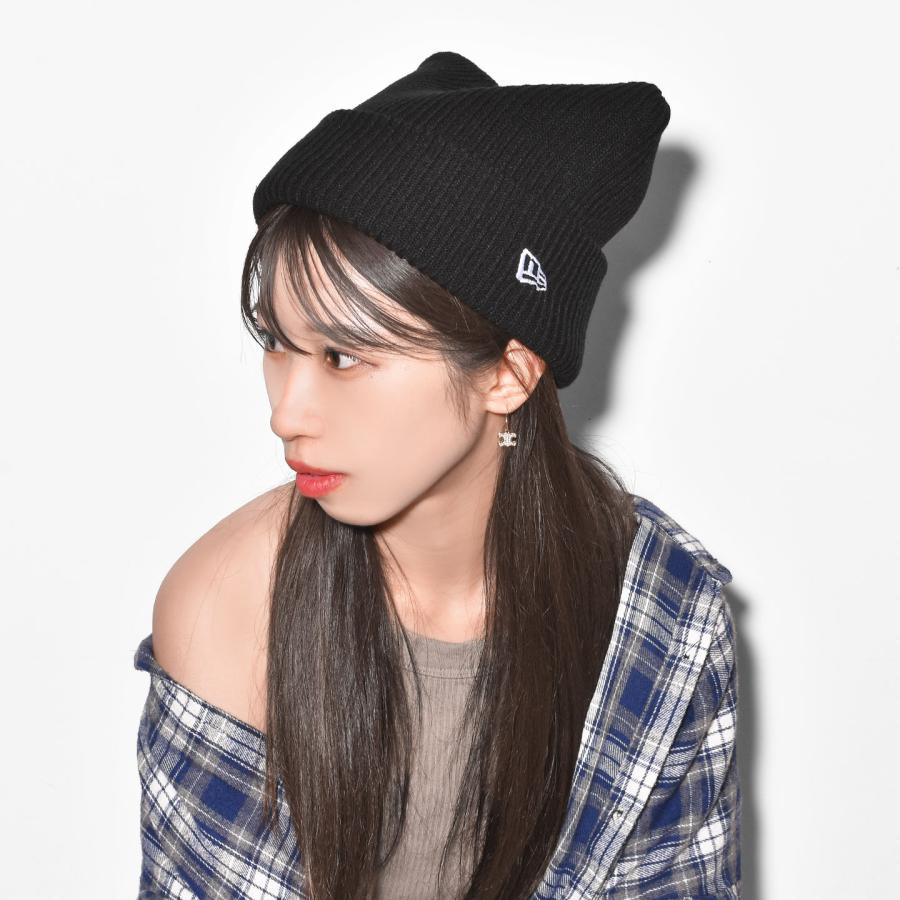 NEW ERA（ニューエラ） 猫耳 ニット帽 レディース スクエア ニット