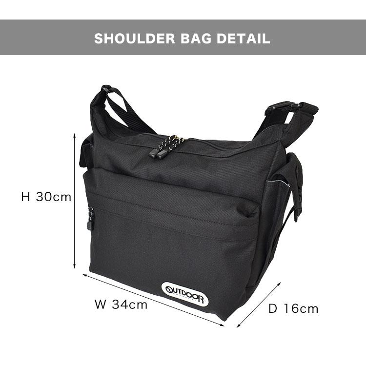 outdoor  products  バッグ 黒 OUTDOOR PRODUCTS ショルダーバッグ 大容量 アウトドア
