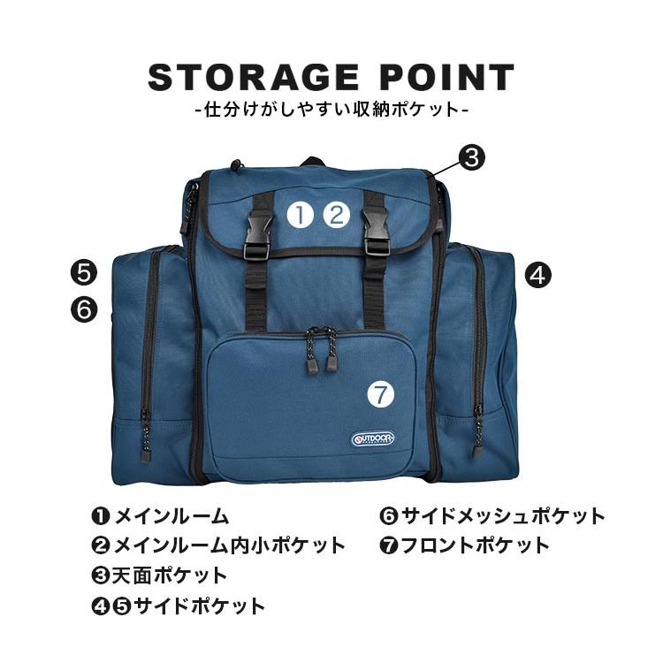 林間学校 リュック 修学旅行 男子 女子 サブリュック OUTDOOR PRODUCTS ルミナス 旅行バッグ アウトドア プロダクツの画像