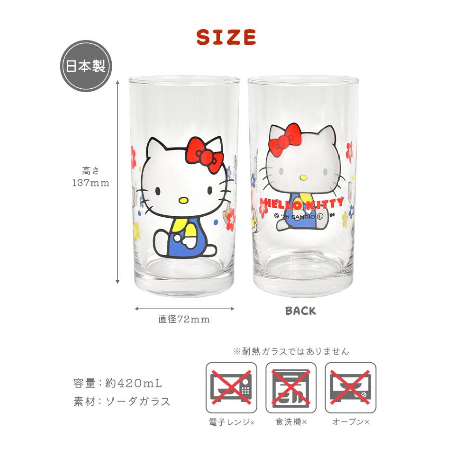 sanrio（サンリオ） ガラス コップ かわいい ハローキティ マイメロ