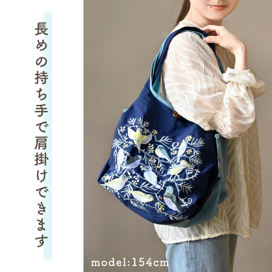 DESIGNERS JAPAN エコバッグ おしゃれ 大容量 刺繍 トートバッグ