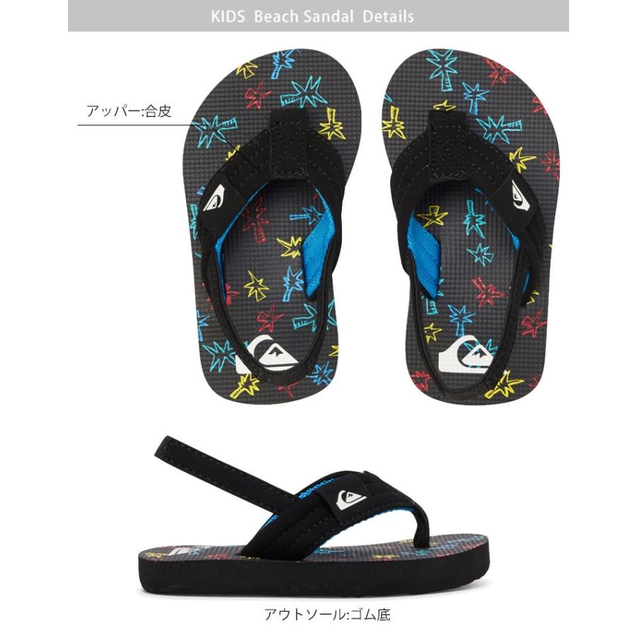キッズ ビーチサンダル 男の子 ストラップ付き ギフト Quiksilver クイックシルバー ベビー 14cm ストラップ サンダル 女の子 かっこいい 16cm