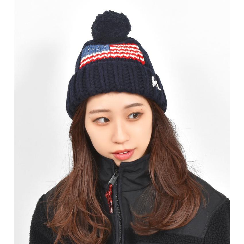 楽天市場】ニット帽 POLO RALPH LAUREN ブランド ポロ ラルフローレン ニットキャップ フラッグ ビーニー アメリカ 国旗 USA  レディース メンズ おしゃれ カジュアル 防寒 かわいい クリスマス プレゼント 誕生日 ギフト ネイビー 紺 ニットワッチ ポンポン アメカジ 冬  