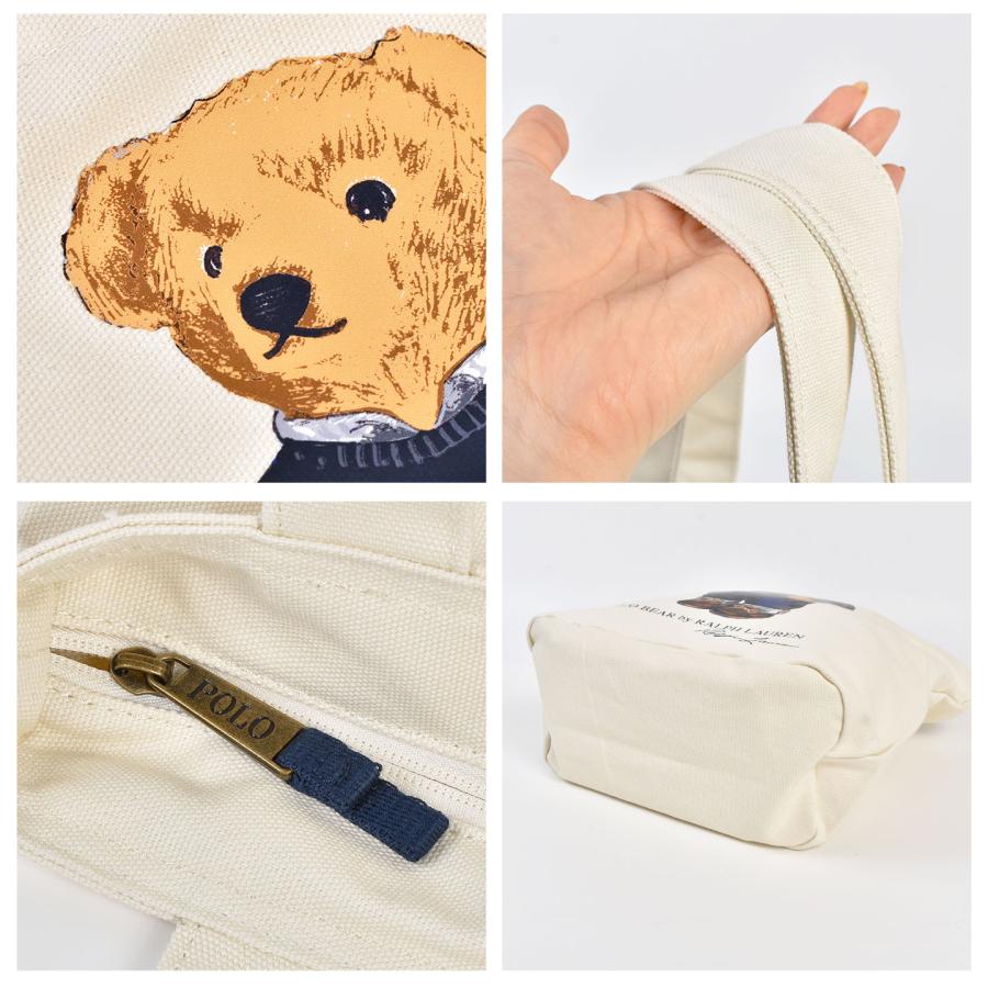 てっちゃん　ポロベアー ヴィンテージ加工 ファスナーミニトートバッグ ポロベアー ヴィンテージ加工 ファスナーミニトートバッグ POLO