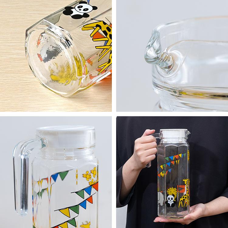 Miffy（ミッフィー） ガラスピッチャー 蓋付き 1.1L おしゃれ 麦茶