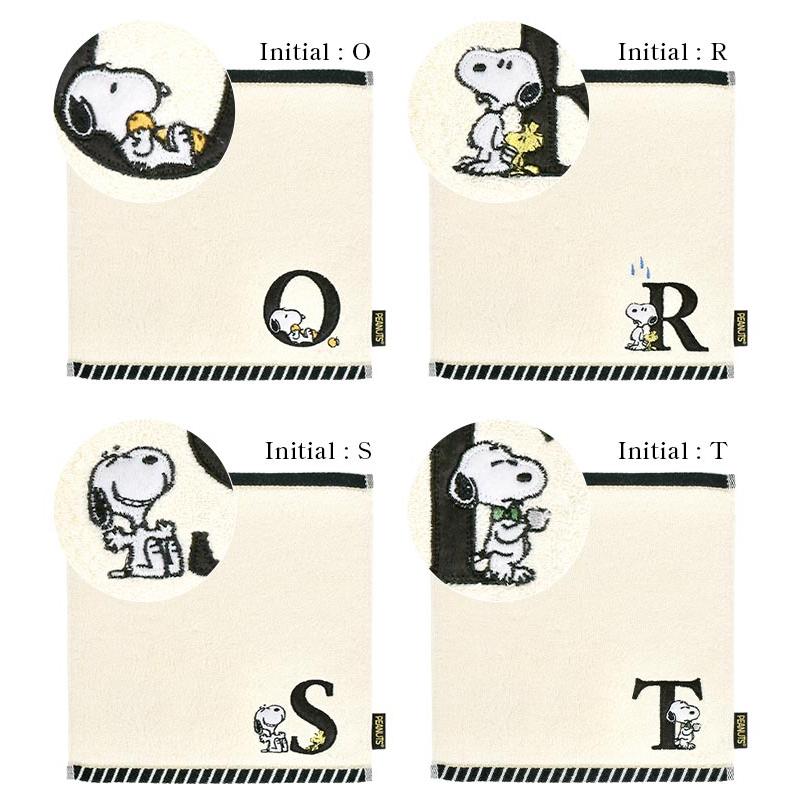 スヌーピー  ハンドタオル SNOOPY ハンドタオル かわいい イニシャル スヌーピー タオル