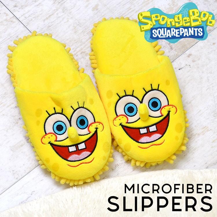 スリッパ スポンジボブ ルームシューズ マイクロファイバー お掃除 キャラクター グッズ キッズ レディース 子供 女性 21 22 23 Cm Tjs Slipper01 Tis 通販 Yahoo ショッピング