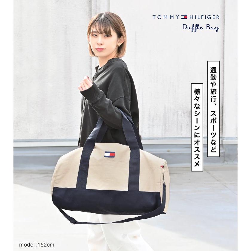 ボストンバッグ トミーヒルフィガー TOMMY HILFIGER メンズ レディース 旅行 大容量 ショルダーバッグ 30L 黒 紺 ベージュ ロールボストン カバン 斜め掛け｜tis｜06