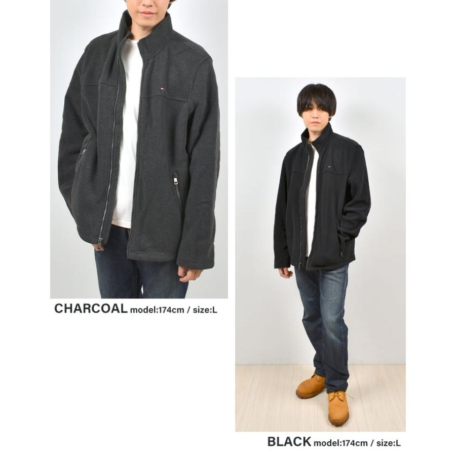  ブラック ジャケット トミー　裏起毛　軽量 TOMMY HILFIGER（トミー・ヒルフィガー） フリース ジャケット メンズ